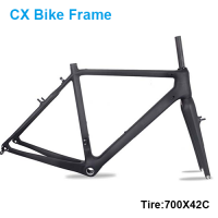 Carbon Cyclocross V-brake UD Matte 700*42C T700 CX Bike Carbon Frame