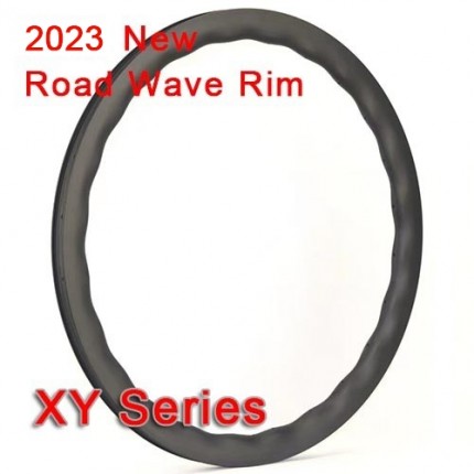 Carbonfan T800 Road Width 28mm Clincher / Hookless / Tubular Wave Rim XY Series ( Depth: 35mm, 40mm, 45mm, 50mm, 68mm )
