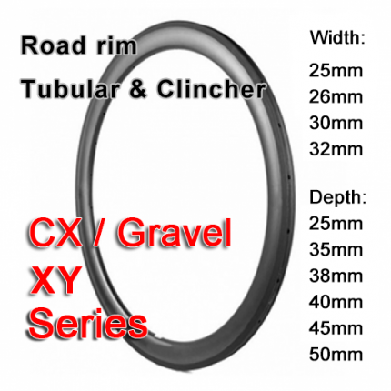 700C CX/Gravel carbon road rim XY series