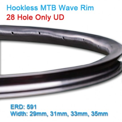 T800 asymmetric carbon mountain bike wave rims carbon hookless rims DC series ( width 29mm, 31mm, 33mm, 35mm )
